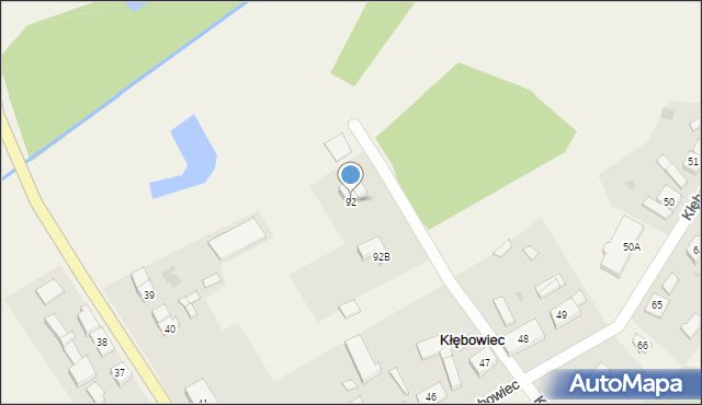 Kłębowiec, Kłębowiec, 92, mapa Kłębowiec