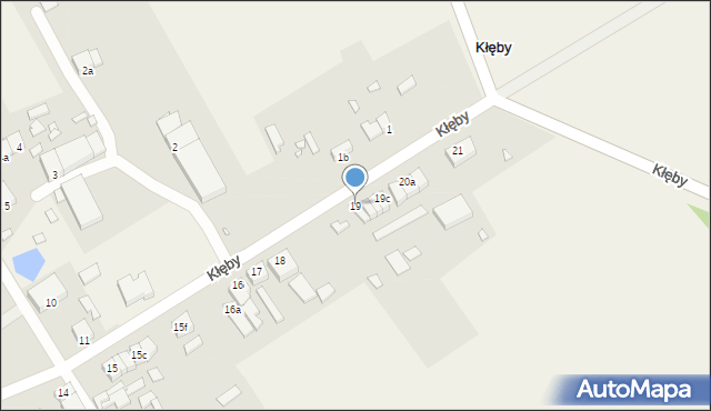 Kłęby, Kłęby, 19, mapa Kłęby