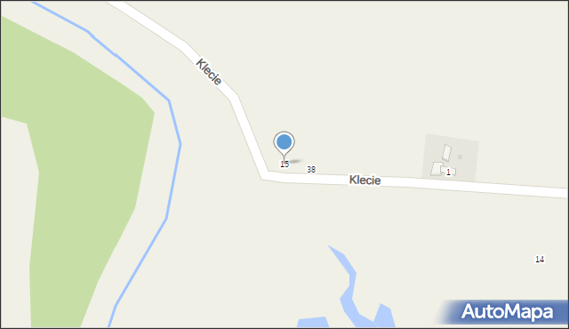 Klecie, Klecie, 15, mapa Klecie