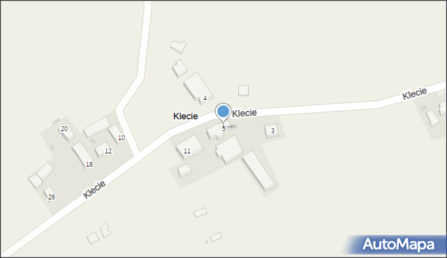 Klecie, Klecie, 5, mapa Klecie