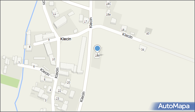 Klecin, Klecin, 18b, mapa Klecin