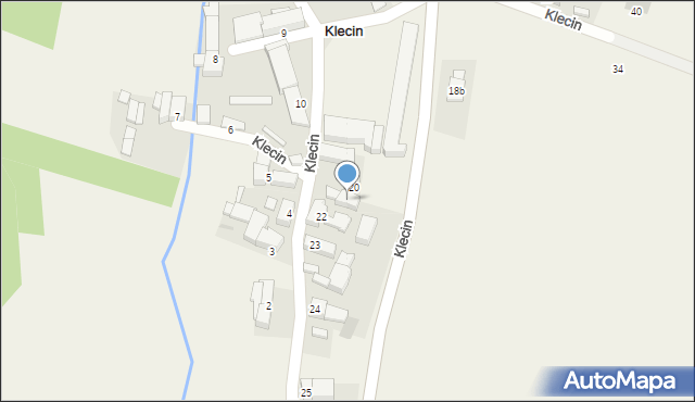 Klecin, Klecin, 21, mapa Klecin