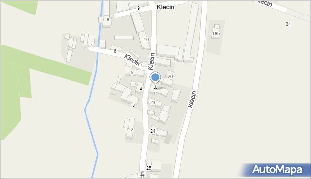 Klecin, Klecin, 22, mapa Klecin