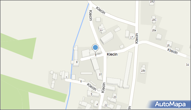 Klecin, Klecin, 9, mapa Klecin