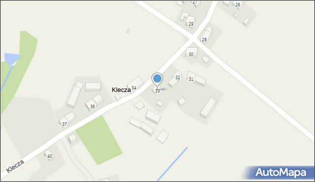 Klecza, Klecza, 33, mapa Klecza