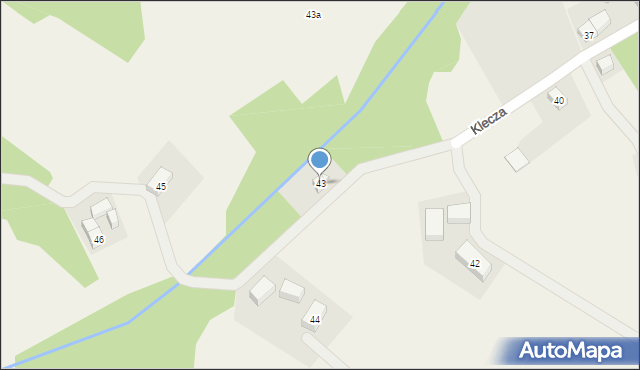 Klecza, Klecza, 43, mapa Klecza
