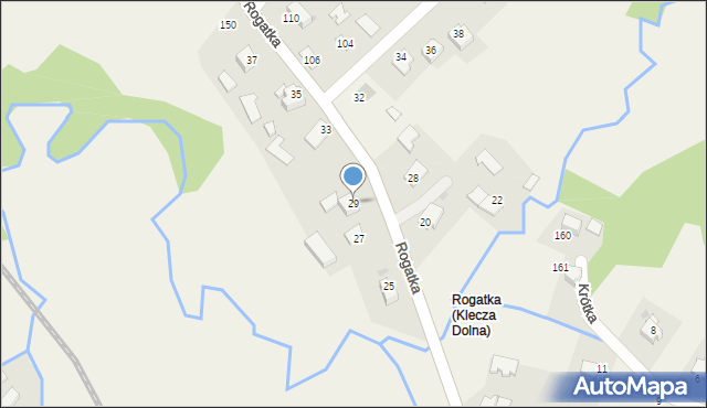 Klecza Dolna, Klecza Dolna, 157, mapa Klecza Dolna