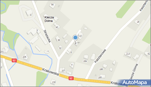 Klecza Dolna, Klecza Dolna, 183a, mapa Klecza Dolna