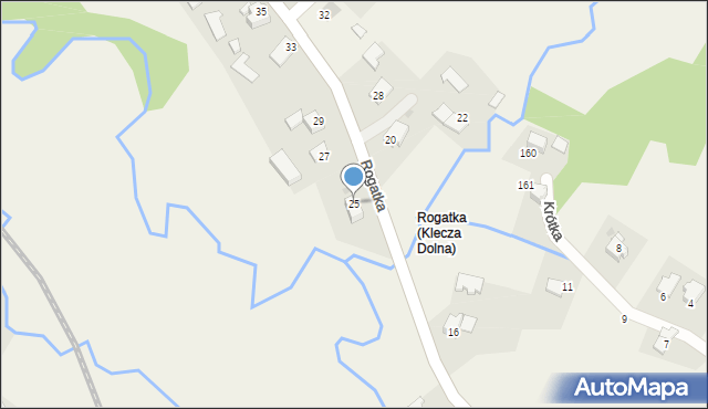 Klecza Dolna, Klecza Dolna, 328, mapa Klecza Dolna