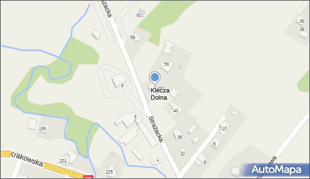 Klecza Dolna, Klecza Dolna, 340, mapa Klecza Dolna