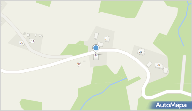 Klęczana, Klęczana, 44, mapa Klęczana