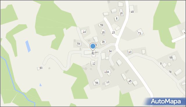 Klęczana, Klęczana, 81, mapa Klęczana