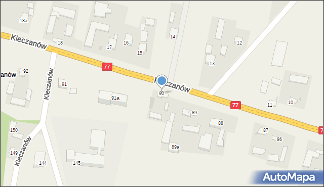 Kleczanów, Kleczanów, 90, mapa Kleczanów