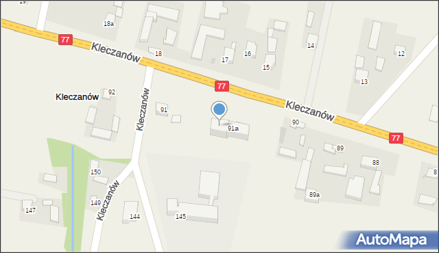 Kleczanów, Kleczanów, 91, mapa Kleczanów