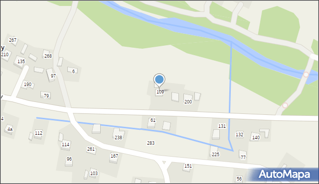 Klęczany, Klęczany, 109, mapa Klęczany