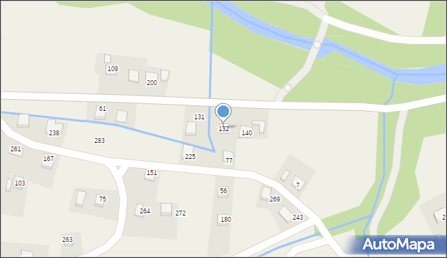 Klęczany, Klęczany, 132, mapa Klęczany