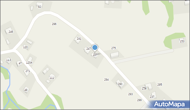 Klęczany, Klęczany, 227, mapa Klęczany