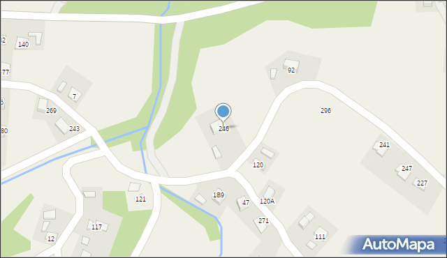 Klęczany, Klęczany, 246, mapa Klęczany