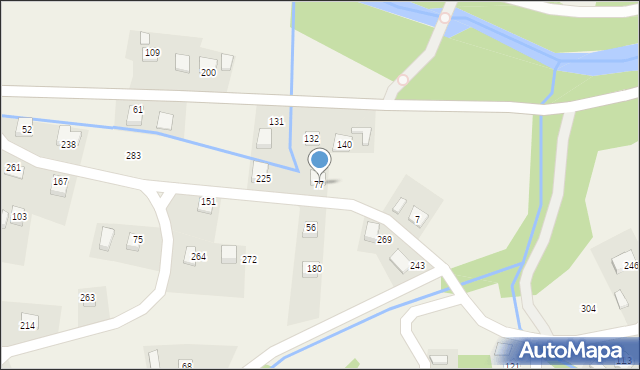 Klęczany, Klęczany, 77, mapa Klęczany