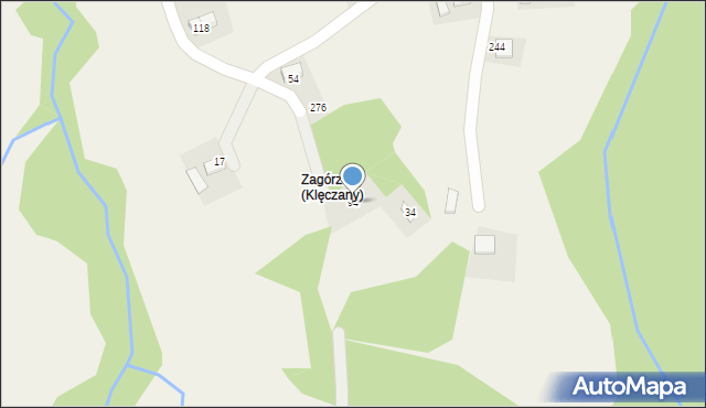 Klęczany, Klęczany, 94, mapa Klęczany