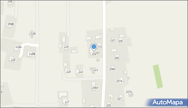 Klęczany, Klęczany, 212, mapa Klęczany