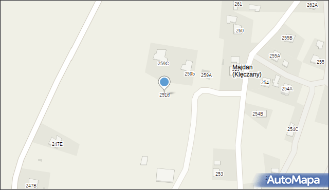 Klęczany, Klęczany, 251d, mapa Klęczany