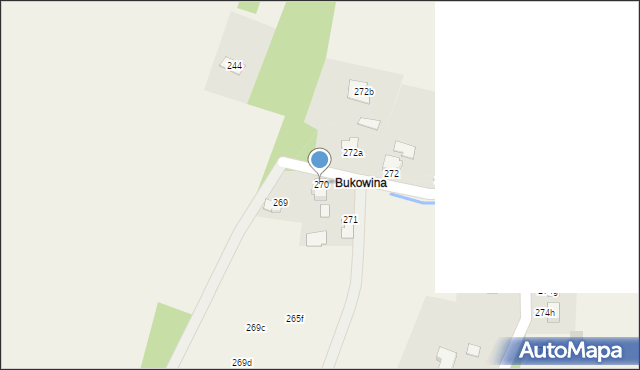 Klęczany, Klęczany, 270, mapa Klęczany