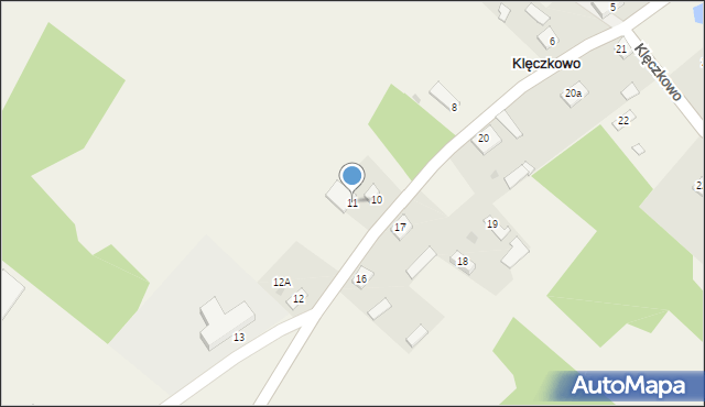 Klęczkowo, Klęczkowo, 11, mapa Klęczkowo