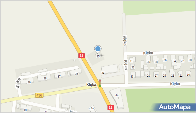 Klęka, Klęka, 35, mapa Klęka