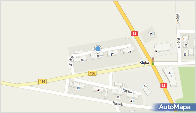 Klęka, Klęka, 38, mapa Klęka