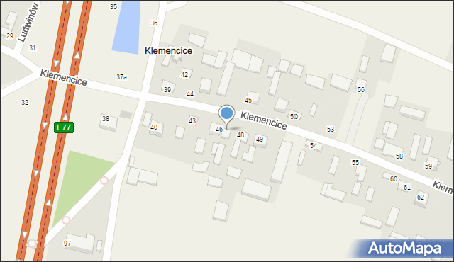 Klemencice, Klemencice, 47, mapa Klemencice