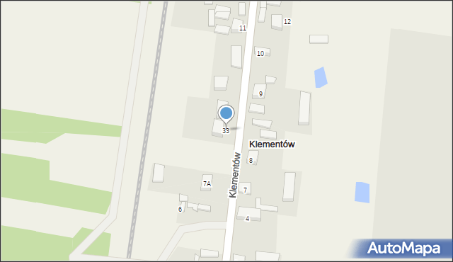 Klementów, Klementów, 33, mapa Klementów