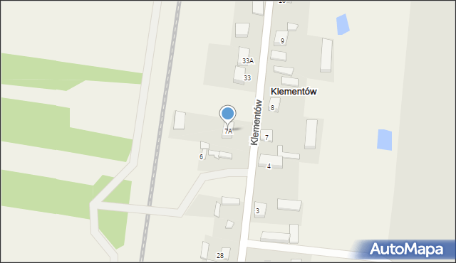 Klementów, Klementów, 7A, mapa Klementów