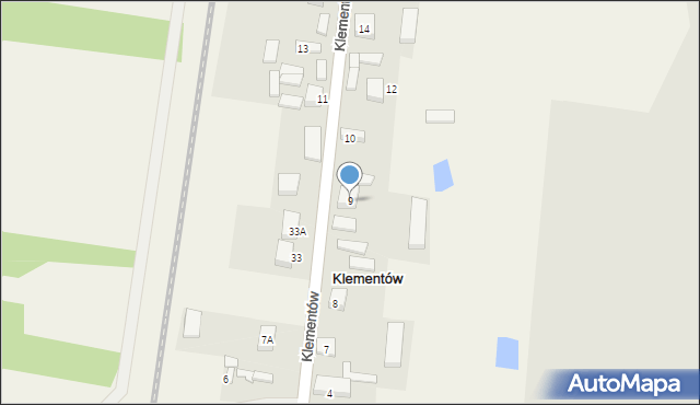 Klementów, Klementów, 9, mapa Klementów