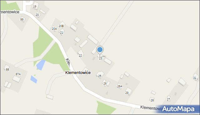 Klementowice, Klementowice, 24A, mapa Klementowice