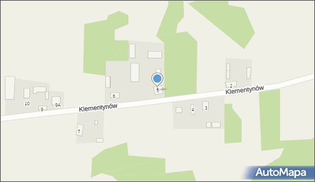 Klementynów, Klementynów, 5, mapa Klementynów