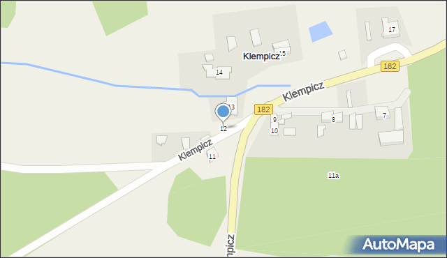 Klempicz, Klempicz, 12, mapa Klempicz