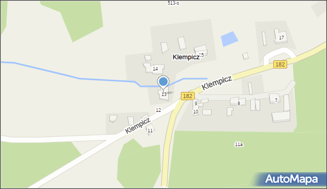 Klempicz, Klempicz, 13, mapa Klempicz