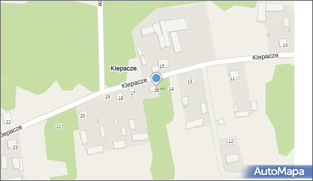 Klepacze, Klepacze, 16, mapa Klepacze