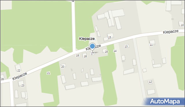 Klepacze, Klepacze, 17, mapa Klepacze