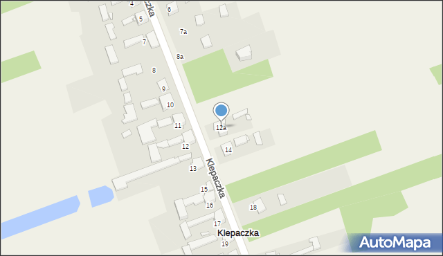 Klepaczka, Klepaczka, 12a, mapa Klepaczka