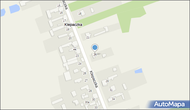 Klepaczka, Klepaczka, 25, mapa Klepaczka