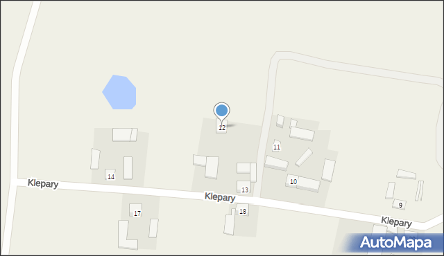 Klepary, Klepary, 12, mapa Klepary