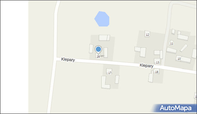 Klepary, Klepary, 14, mapa Klepary