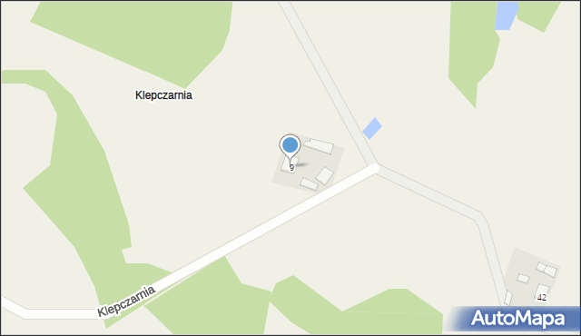 Klepczarnia, Klepczarnia, 9, mapa Klepczarnia