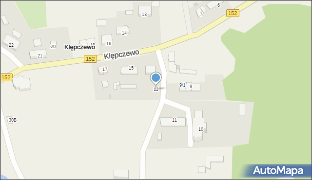 Klępczewo, Klępczewo, 12, mapa Klępczewo