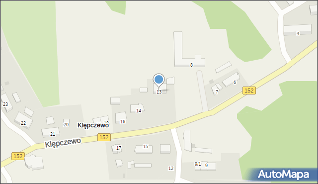 Klępczewo, Klępczewo, 13, mapa Klępczewo