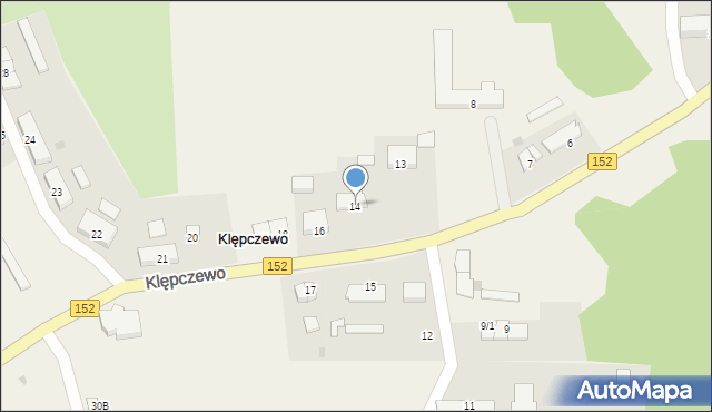 Klępczewo, Klępczewo, 14, mapa Klępczewo