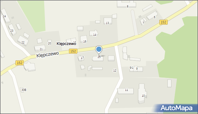 Klępczewo, Klępczewo, 15, mapa Klępczewo