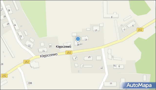 Klępczewo, Klępczewo, 16, mapa Klępczewo